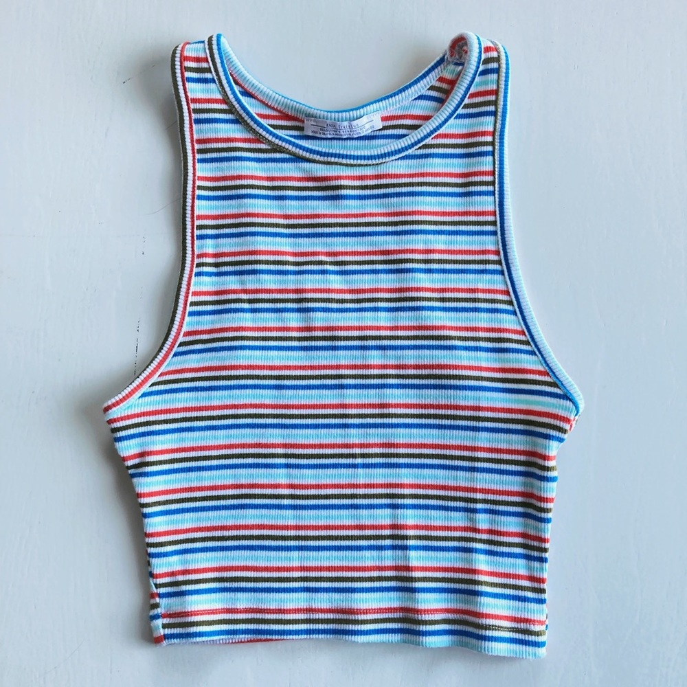Zara Cropped Striped Tank